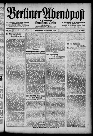 Berliner Abendpost vom 26.10.1911