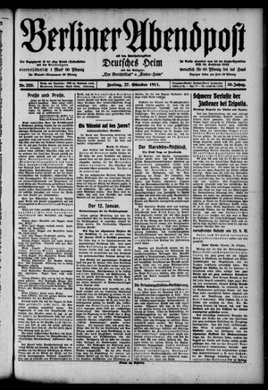 Berliner Abendpost vom 27.10.1911