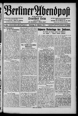 Berliner Abendpost vom 31.10.1911