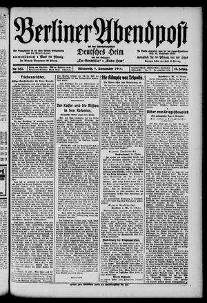 Berliner Abendpost vom 01.11.1911