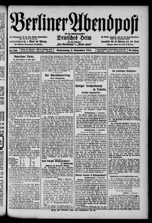 Berliner Abendpost vom 02.11.1911