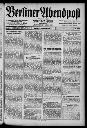 Berliner Abendpost vom 03.11.1911