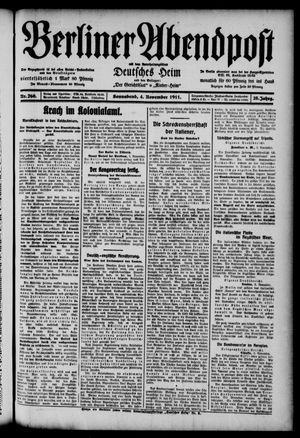 Berliner Abendpost vom 04.11.1911