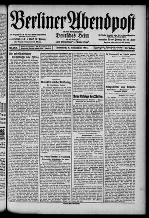 Berliner Abendpost vom 08.11.1911