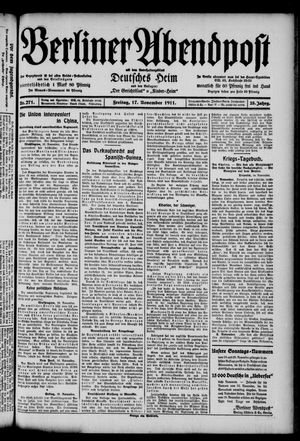 Berliner Abendpost vom 17.11.1911