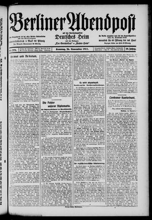 Berliner Abendpost vom 26.11.1911