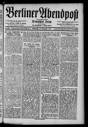 Berliner Abendpost vom 13.12.1911