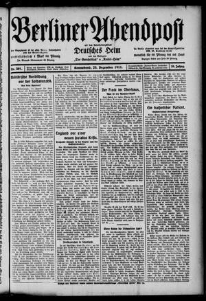 Berliner Abendpost vom 23.12.1911