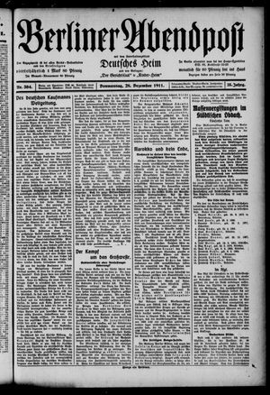 Berliner Abendpost vom 28.12.1911