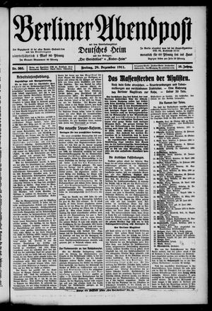 Berliner Abendpost vom 29.12.1911
