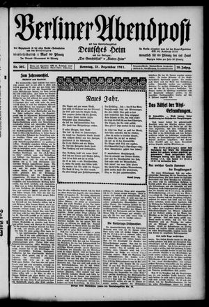 Berliner Abendpost vom 31.12.1911
