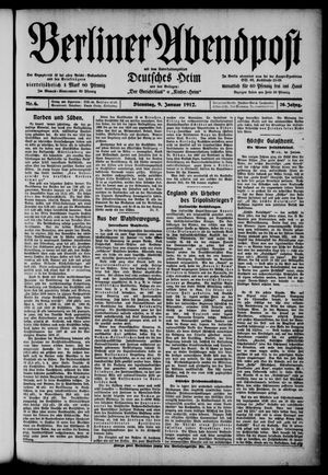 Berliner Abendpost vom 09.01.1912