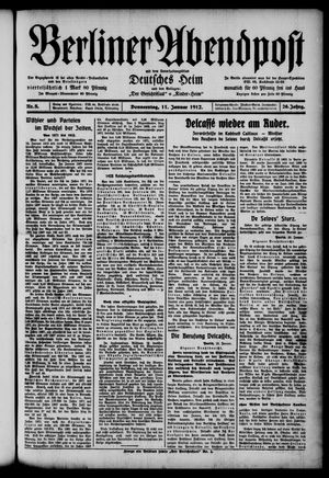 Berliner Abendpost vom 11.01.1912
