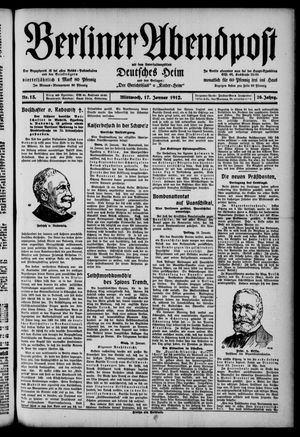 Berliner Abendpost vom 17.01.1912