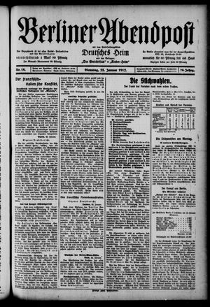 Berliner Abendpost vom 23.01.1912