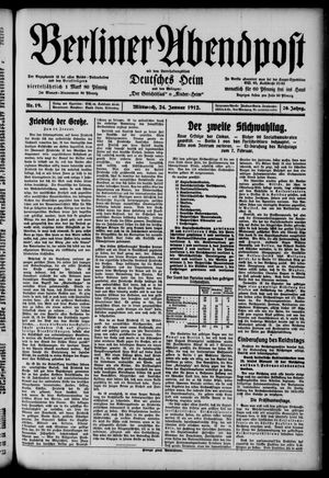 Berliner Abendpost vom 24.01.1912