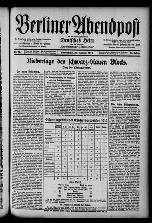 Berliner Abendpost vom 27.01.1912