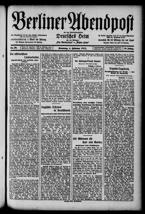 Berliner Abendpost vom 04.02.1912