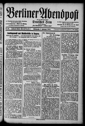 Berliner Abendpost vom 07.02.1912