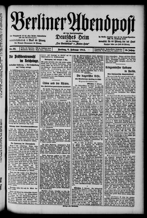 Berliner Abendpost vom 09.02.1912
