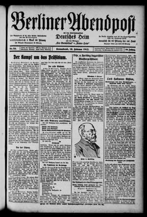 Berliner Abendpost vom 10.02.1912