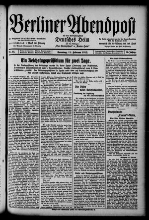 Berliner Abendpost vom 11.02.1912