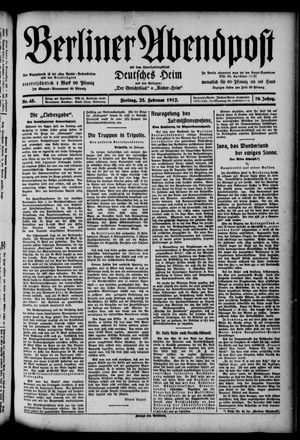 Berliner Abendpost vom 23.02.1912