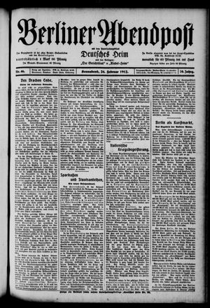Berliner Abendpost on Feb 24, 1912