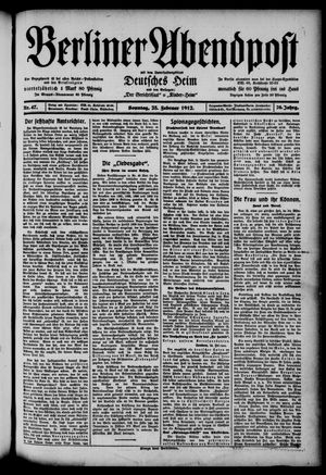 Berliner Abendpost vom 25.02.1912