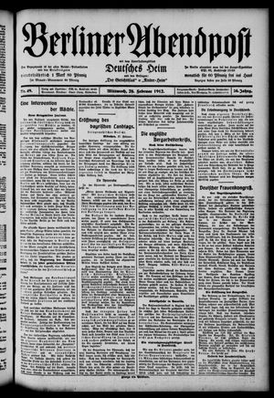 Berliner Abendpost on Feb 28, 1912