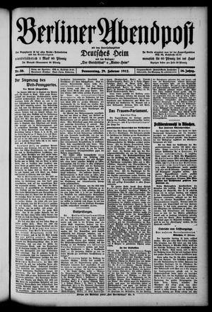 Berliner Abendpost on Feb 29, 1912