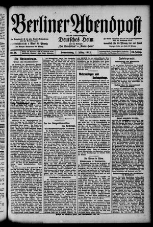 Berliner Abendpost vom 07.03.1912