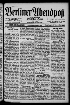 Berliner Abendpost on Mar 14, 1912
