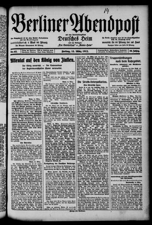Berliner Abendpost on Mar 15, 1912