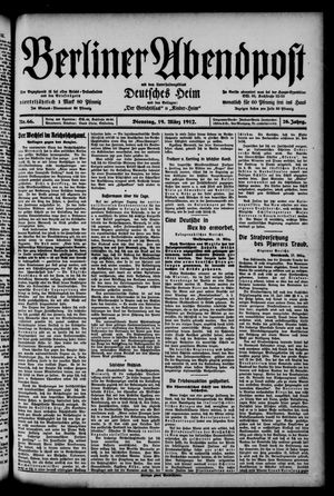 Berliner Abendpost vom 19.03.1912