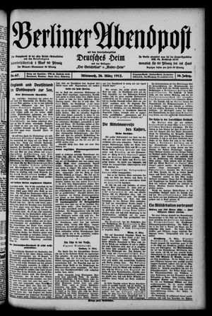 Berliner Abendpost on Mar 20, 1912