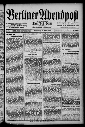 Berliner Abendpost vom 21.03.1912