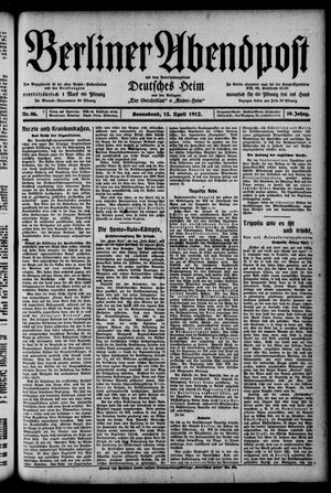 Berliner Abendpost vom 13.04.1912