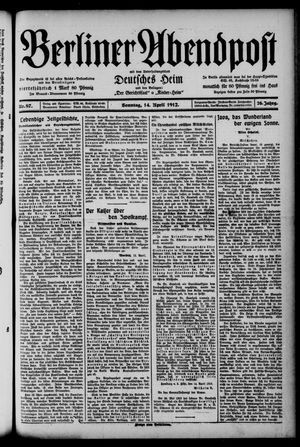 Berliner Abendpost vom 14.04.1912