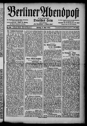 Berliner Abendpost vom 03.05.1912