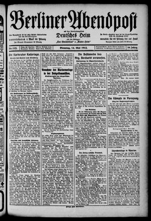 Berliner Abendpost vom 14.05.1912