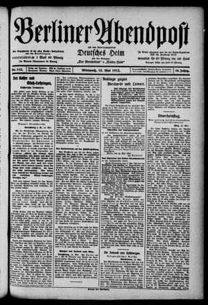 Berliner Abendpost vom 15.05.1912
