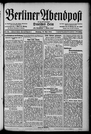 Berliner Abendpost vom 19.05.1912