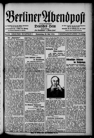 Berliner Abendpost vom 23.05.1912