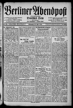 Berliner Abendpost vom 29.05.1912