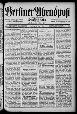 Berliner Abendpost vom 31.05.1912