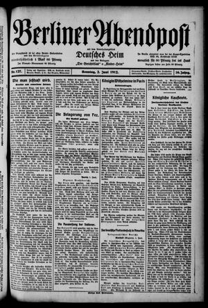 Berliner Abendpost vom 02.06.1912