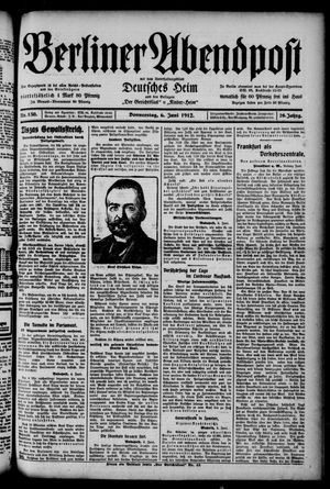 Berliner Abendpost vom 06.06.1912