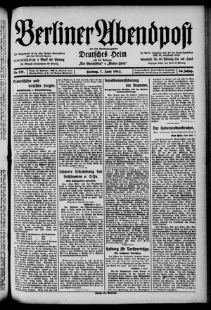 Berliner Abendpost vom 07.06.1912