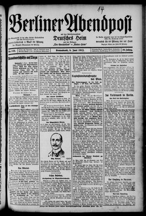 Berliner Abendpost vom 08.06.1912